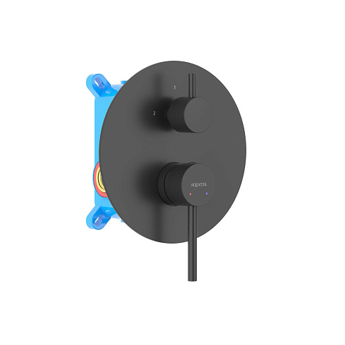 Смеситель Aquatek AQ1346MB Европа  для ванны (внешняя и скрытая часть), черный матовый