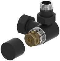 Вентиль Сунержа 15-1407-1234, 3D, правый, (под шестигранник) G 1/2" НР х G 3/4" НГ, муар темный титан