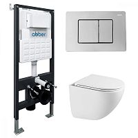 Инсталляция с подвесным унитазом Abber BEQUEM AC1131TC-AC0105-AC0120