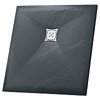 Душевой поддон RGW 16152075-02 Stone Tray ST-G квадратный, графит Душевой поддон RGW 16152075-02 Stone Tray ST-G квадратный, графит