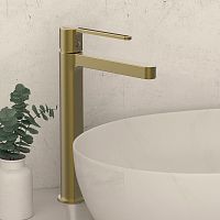 Смеситель Vincea VBF-1R2BG Rondo для раковины, брашированное золото Смеситель Vincea VBF-1R2BG Rondo для раковины, брашированное золото