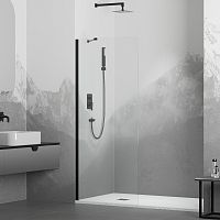Перегородка для душа RGW 351010207-14 Walk In WA-102B, профиль черный Перегородка для душа RGW 351010207-14 Walk In WA-102B, профиль черный