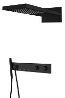 Встроенная душевая система 55х45х110 см Boheme ZODIAC 133-B черный