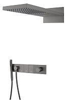Встроенная душевая система 55х45х110 см Boheme ZODIAC 132-GM антрацит