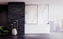 Шторка Veconi PL85GR-80-01-C7 Palau на ванну PL-85GR, 80x150 см, профиль брашированный графит/стекло прозрачное