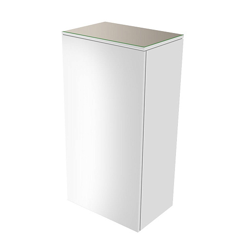 Шкаф-пенал Keuco 31725840002 Edition 400 средний 90х45 см, петли справа, белый глянцевый/стекло глянцевое кашемир купить недорого в интернет-магазине Керамос