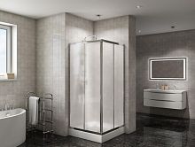 Душевой уголок BelBagno DUE-A-2-90-P-Cr, 190х90х90 см, стекло рифленое/профиль хром Душевой уголок BelBagno DUE-A-2-90-P-Cr, 190х90х90 см, стекло рифленое/профиль хром