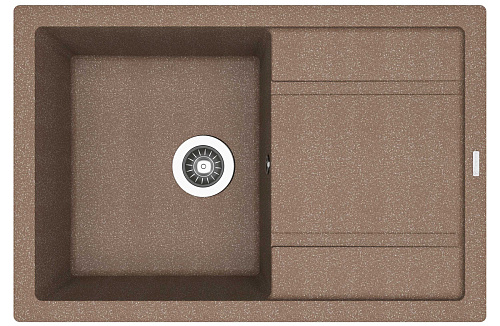 Мойка для кухни Florentina 20.160.D0760.105 Липси 76х51 см, с крылом, коричневая снят с производства