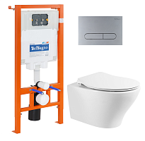 Комплект: Унитаз, сиденье, инсталляция, кнопка BelBagno ACQUA BB340CHR/BB2020SC/BB002-80/BB006-PR-CHROME.M Комплект: Унитаз, сиденье, инсталляция, кнопка BelBagno ACQUA BB340CHR/BB2020SC/BB002-80/BB006-PR-CHROME.M