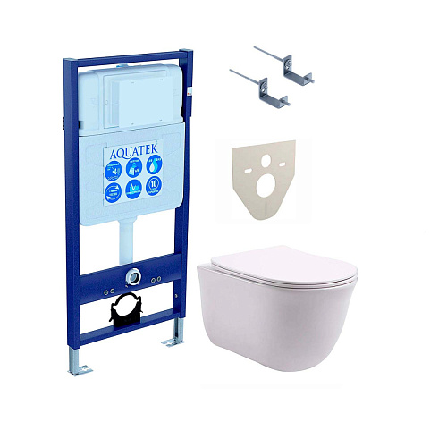 Инсталляция с подвесным унитазом Aquatek КЛАССИК AQUATEK SET AQUATEK КЛАССИК-KKI Инсталляция с подвесным унитазом Aquatek КЛАССИК AQUATEK SET AQUATEK КЛАССИК-KKI