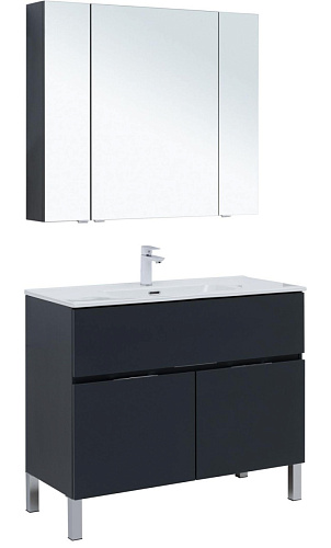 Комплект мебели Aquanet 00273988 Алвита New для ванной комнаты, серый купить недорого в интернет-магазине Керамос