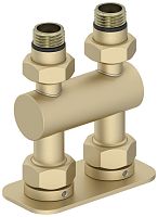 Модуль Сунержа 022-1537-1234, 2х1/2" прямой EU50, матовая шампань