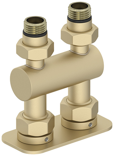 Модуль Сунержа 022-1537-1234, 2х1/2" прямой EU50, матовая шампань