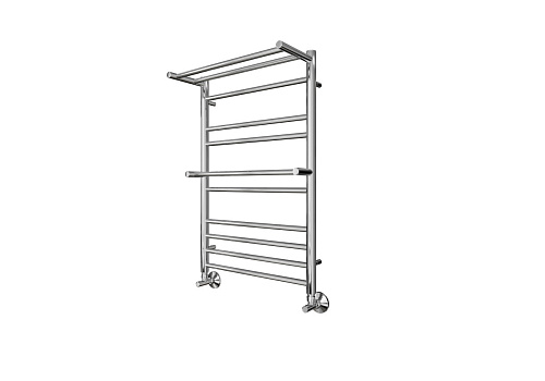 Полотенцесушитель водяной Aquatek AQ RRP1080CH Альфа П10 50х80 см, с полкой, подключение нижнее/диагональное, хром Полотенцесушитель водяной Aquatek AQ RRP1080CH Альфа П10 50х80 см, с полкой, подключение нижнее/диагональное, хром