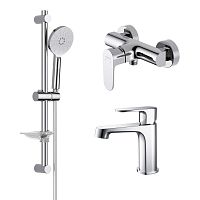 Комплект Aquatek AQ1231CR Оберон для ванной Set 3 в 1 (AQ1210CR + AQ1260CR + AQ2014CR), хром Комплект Aquatek AQ1231CR Оберон для ванной Set 3 в 1 (AQ1210CR + AQ1260CR + AQ2014CR), хром