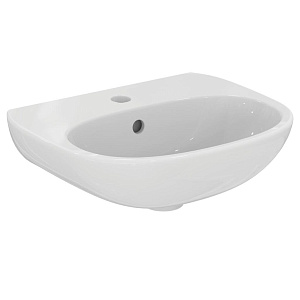 Раковина Ideal Standard T352401 Tesi подвесная 45х36 см, для рук (тонкий бортик), Euro White (евробелый)