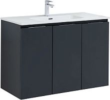 Тумба под раковину Aquanet 00277531 Алвита New подвесная, 100х45 см, серая