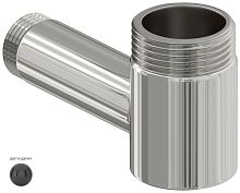 Уголок Сунержа 7021-1506-0112 переходной н/ж G 1" нар.р. / G 1/2" нар.р. удл. L-60 мм, черно-серый (RAL 7021)