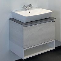 Тумба Comforty 00-00011848 Прага подвесная 60х40 см, с раковиной 9055RA-50, дуб белый