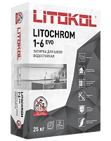 Строительные смеси LITOKOL 04. Затирочные смеси на цементной основе LITOCHROM1-6_EVO_LE130(25кг)_ серый купить недорого в интернет-магазине Керамос