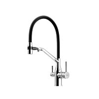 Смеситель Sancos SC4008CH Orta для кухни с возможностью подключения фильтра для воды, хром/черный Смеситель Sancos SC4008CH Orta для кухни с возможностью подключения фильтра для воды, хром/черный