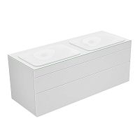Тумба Keuco 31574270000 Edition 400 под умывальник 140х53.5 см, белый/стекло белое матовое