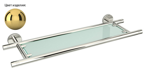 Полка Сунержа 03-3003-0500 Каньон стеклянная / L 500, золото Полка Сунержа 03-3003-0500 Каньон стеклянная / L 500, золото