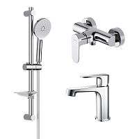 Комплект Aquatek AQ1231CR Оберон для ванной Set 3 в 1 (AQ1210CR + AQ1260CR + AQ2014CR), хром