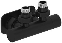 Вентиль Сунержа 31-1416-1234, 2х1/2" угловой скрытый-скрытый EU50, матовый черный