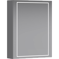 Зеркальный шкаф Aqwella SLX0455L Simplex 55х70 см с сенсорным выключателем и регулятором освещенности, белый
