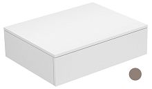 Тумба Keuco 31740730000 Edition 400 боковая 70х53.5 см, белый/стекло матовое трюфель