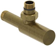 Вентиль Сунержа 05-1400-1212 угловой, (цилиндр) G 1/2" НР х G 1/2" НР, состаренная бронза