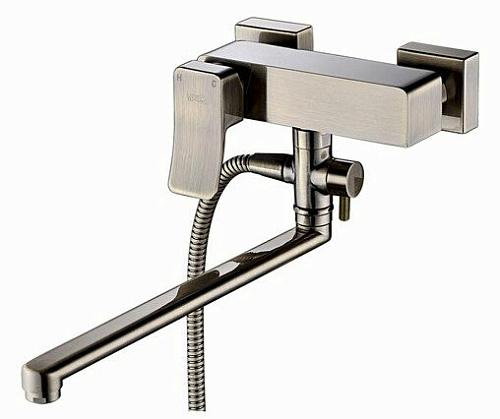 Смеситель WasserKRAFT 1602L Exter для ванны, с длинным изливом, светлая бронза Смеситель WasserKRAFT 1602L Exter для ванны, с длинным изливом, светлая бронза