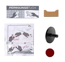 Клеевой комплект № 5 Keuco 04994370501 с розеткой, черный матовый