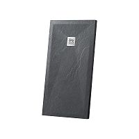 Душевой поддон Vincea VST-4SR9010A из искусственного камня, 100х90 см, антрацит