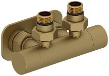 Вентиль Сунержа 032-1416-1234, 2х1/2" угловой скрытый-скрытый EU50, матовое золото