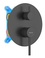 Смеситель Aquatek AQ1347MB Европа  для ванны, 3 режима (внешняя и скрытая часть), черный матовый