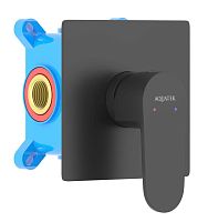 Смеситель Aquatek AQ1266MB Оберон для душа (внешняя и скрытая часть), черный матовый