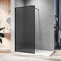 Душевая перегородка Veconi KR81B-110-05-C8 Korato KR-81B, 110x200 см, профиль черный/стекло тонированное