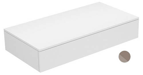 Тумба Keuco 31750820000 Edition 400 боковая 105х53.5 см, белый глянцевый/стекло глянцевое трюфель купить недорого в интернет-магазине Керамос