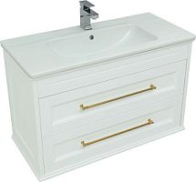 Тумба с раковиной Aquanet 00281186 Бостон, 101х47 см, белая