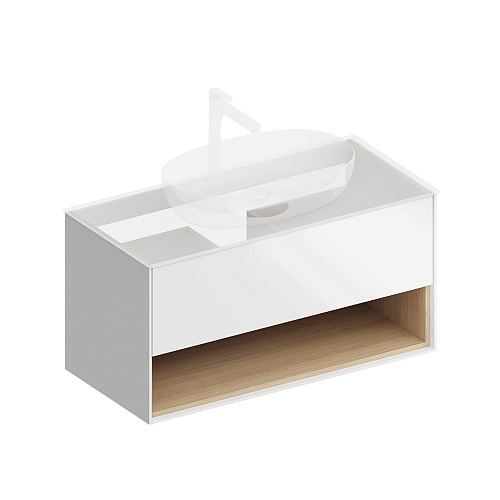 Тумба KERAMA MARAZZI PLAZA MODERN PLB.M.100.1\WHT.V купить недорого в интернет-магазине Керамос