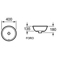 Раковина встраиваемая Roca FORO 327872000