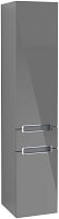 Шкаф-пенал Villeroy & Boch A70810FP Subway 2.0 подвесной 35х165 см, серый глянцевый (Glossy Grey)