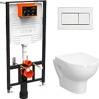 Комплект 4 в 1 Vitra 9012B003-7206 Zentrum: подвесной унитаз L-box + быстросъемное сиденье с микролифтом + инсталляция для монтажа + клавиша смыва глянцевый хром Комплект 4 в 1 Vitra 9012B003-7206 Zentrum: подвесной унитаз L-box + быстросъемное сиденье с микролифтом + инсталляция для монтажа + клавиша смыва глянцевый хром