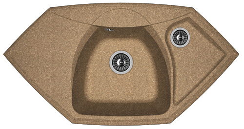 Мойка для кухни Florentina 20.150.D0980.105 Сардиния 98х51 см, с крылом, коричневая снят с производства