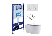 Комплект: Унитаз, Инсталляция, Кнопка смыва Aquatek ЕВРОПА SET AQUATEK ЕВРОПА New-066 4в1