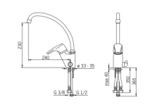 Смеситель для кухни с клапаном Oras Saga 1934F