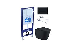 Комплект: Унитаз, Инсталляция, Кнопка смыва Aquatek Вега Set AQUATEK ВЕГА MB-017 4в1