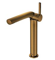 Смеситель Keuco 51502030102 Edition 400 для умывальника однорычажный, излив 24 см, бронза шлифованная